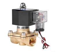 Válvula electromagnética eléctrica de latón, válvula electromagnética de acción directa impermeable DC 24V con bobina sellada de plástico, para aire, agua, diesel