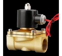 Válvula electroválvula eléctrica de 1/4", 3/8", 1/2", 3/4", 1", DN8/10/15/20/25/50, normalmente cerrada, neumática for agua, aceite y aire, 12 V, 24, 220 110(Onecolor,DN15)