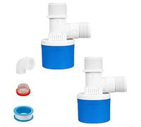 Válvula flotante automática de control de nivel de agua, para tanque de agua, válvula de cierre de plástico de 1/2 3/4 de 1 pulgada, para canales de ganado, piscinas, sistemas de riego (C)