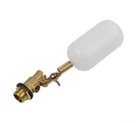 Válvula flotante roscada de 1/2 pulgada para estanque y tanque de agua de ganado con mecanismo ajustable integrado para un rendimiento de llenado automático constante