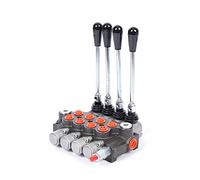 Válvula hidráulica de control direccional de 4 vías, válvula hidráulica de 40 l/min con palanca, válvula direccional, válvula de conmutación hidráulica, válvula de control direccional ajustable