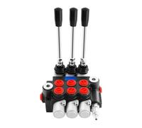 Válvula hidráulica, válvula de control manual de doble acción, cilindro hidráulico, válvulas de control de dirección hidráulica, 60 L/min, 13GPM, válvula de control hidráulico con palanca para