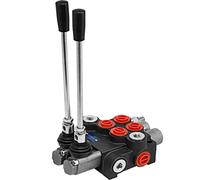Válvula hidráulica VEVOR con 2 Válvula de control hidráulica de 11 gpm Válvula de control hidráulico de acción para tractores Cargadores