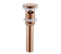 Valvula Lavabo Con Rebosadero Oro Rosa。Valvula Desague Lavabo Click Clack。Valvula Desague Lavabo。Todo Desagüe De Cobre,oro Rosa,Con Orificio De Rebosadero