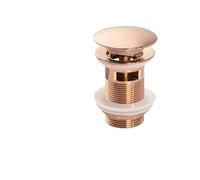 Valvula Lavabo Tapón emergente for fregadero de baño, desagüe en oro cepillado, negro mate, blanco, oro rosa, dorado, accesorios for lavabo cromados (Color : Rose gold with hole)