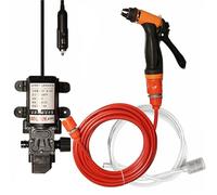 válvula limpiaparabrisas Pistola de lavado de coches portátil de 12 V con bomba de alta presión, kit de limpieza para coches