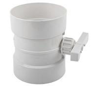 Válvula manual de control de volumen de aire de PVC para gestión de flujo de aire de conductos con resistencia a la presión compatible con tuberías de escape y ventilación (125 mm)