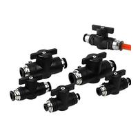 Válvula manual neumática (10/50 unidades) - Conector rápido neumático de inserción, controlador manual de plástico (8 mm, 10 mm, 12 mm)(BUC 12MM,10 PCS)
