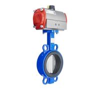 Válvula Mariposa Neumática DN80 (3 Pulgada) Lug Fundición De Hierro GGG 40 EPDM Apertura Por Resorte