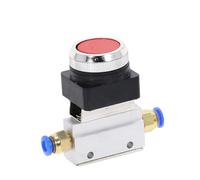 Válvula mecánica MOV-03B 1/8 "rosca 2 posiciones 3 vías rojo verde pulsador plano válvula neumática momentánea(12MM)
