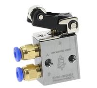 Válvula mecánica S3R-M5 con palanca de rodillo M5 pulgadas BSP M5 x 0.8 pulgadas, 3 vías, 2 posiciones, 1 unidad (S3R-M5-PC6 mm)