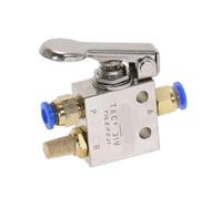 Válvula mecánica TAC2-31V rosca de 1/8 "2 posiciones palanca de retorno de resorte de 3 vías válvula de conmutación neumática de aire con accesorios LiMePng(10MM)