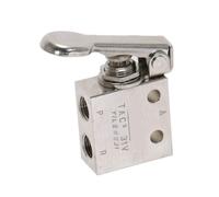 Válvula mecánica TAC2-31V rosca de 1/8 "2 posiciones palanca de retorno de resorte de 3 vías válvula de conmutación neumática de aire con accesorios LiMePng(No Fittings)