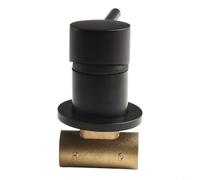 Válvula mezcladora manual redonda oculta de 1,27 cm diseñada para una mezcla fiable de agua fría y caliente y regulación de flujo (negro)