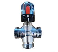 Válvula mezcladora termostática ajustable con cuerpo de latón para temperatura para seguridad y flujo estable en circuitos de agua caliente (DN25)