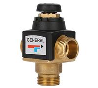 Válvula Mezcladora Termostática de 3 Vías DN20 con Rosca Macho para Calentador de Agua Solar - Latón para Dispositivo de Agua Caliente