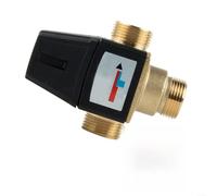 Válvula mezcladora termostática de 3 vías DN20/DN25 35-60 °C de latón para agua caliente y calefacción por suelo radiante con protección contra escaldaduras (DN20)