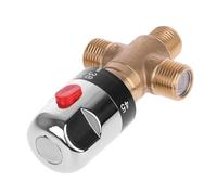 Válvula mezcladora termostática de 3 vías macho G1/2 de latón macizo for control de temperatura del agua de ducha-1 Uds.