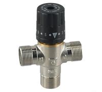 Válvula mezcladora termostática de latón para calentador solar de 3/4 pulgadas DN20, válvula de tubo de control de temperatura para una experiencia de baño segura, fácil instalación, regulación