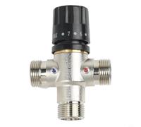 Válvula mezcladora termostática de latón para sistemas solares de calefacción de agua, 3/4 pulgadas (DN20), válvula de tubo controlada para escaldar