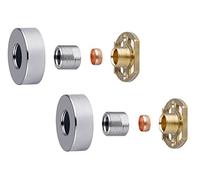 Válvula mezcladora termostática para barra de ducha de 3/4 pulgadas, cuadrada o redonda, de latón, kit de fijación de ajuste rápido y fácil (redondo)