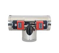 Válvula motorizada de conducto de aire, válvula motorizada de acero inoxidable tipo T AC 220v AC110V DC12V DC24V, OD51mm-150mm(OD125mm)