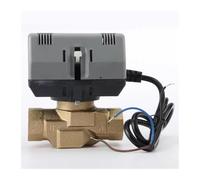Válvula motorizada de dos vías, válvula de tres vías, latón VC4013, válvula eléctrica de fan coil, CA 220 V(Two-way-ac220v-vc4013,0.5 Inch)