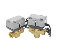 Válvula motorizada de dos vías y tres vías de latón VC6013/4013, DN15, DN20, DN25, for fan coil HVAC, 220 V CA, 1 unidad, 1/2", 3/4" y 1"(3/4",VC6013_AC220V_TWO WAY)