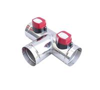 Válvula motorizada de ventilación de acero inoxidable, 220 V CA, 110 V CA, 12 V CC, 24 V CC, for conducto de aire, diámetro exterior de 51 mm a 150 mm.(Od120mm,DC24)