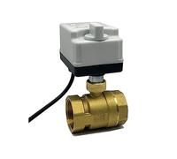 valvula motorizada Válvula de bola motorizada de dos vías de 1-1/4 "con interruptor Manual, válvula de bola eléctrica de latón de 220V, 12V, 24V, Control de 2 puntos de 3 cables (Size : 1-1/4", Colo