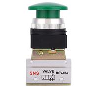 Válvula Neumática Botón Pulsador 2 Posiciones 3 Vías Momentánea Interruptor Hongo Verde Solenoide Industrial Automatización Control Industrial
