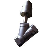 Válvula neumática de asiento angular de acero inoxidable 304 de 3/8", 1/2", 3/4", 1 pulgada, 1 1/4", 1 1/2" y 2 pulgadas(50mm actuator,1-1/2")