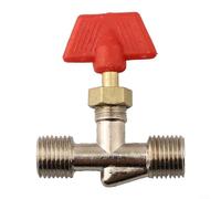 Válvula neumática de gas con rosca macho, válvula de aguja para accesorios de compresor de aire que proporciona flujo de aire controlado y conexión confiable (B)