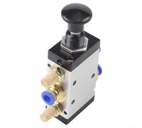 Válvula neumática mecánica 4R21008 5 maneras 2 posiciones Push Pull Style con para conector BSPT Adecuado para control de flujo de aire en equipos industriales