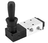 Válvula neumática Válvula de control manual neumática Válvula de palanca manual de 5 puertos y 3 posiciones, presión de trabajo 0~0.8Mpa(4H230-08)