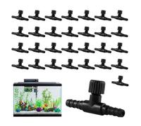 Válvula para Bomba de Aire de Acuario,30 Piezas en Forma de T de PVC para Control de Aire en Pecera - Accesorio para Acuario de Fácil Instalación, Regulador de Aire para Apartamento o Dormitorio