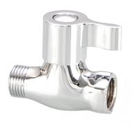 Válvula recta de latón, rosca de 4 puntos, adaptador de grifo de conector de tubería de agua, mango de aleación de zinc cromado, sistema de frío caliente (interior y exterior)