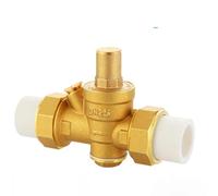 Válvula reductora reguladora de presión, Válvula reductora de presión ajustable de latón PPR termofusible for sistemas de agua(Ppr50,Valve Without Gauge)