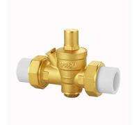 Válvula reductora reguladora de presión, Válvula reductora de presión de latón PPR for calentador de agua, opción de calibre de tuberías de 20-50 mm(Ppr25,Valve Without Gauge)