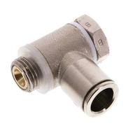 Válvula reguladora de caudal Codo de salida de contador 10 mm - G1/4'' Latón Tornillo ranurado Banjo