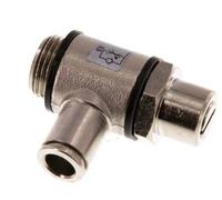 Válvula reguladora de caudal Codo de salida de contador 8 mm - G3/8'' Latón Tornillo ranurado Banjo