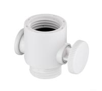 Válvula reguladora de flujo de agua ajustable con desviador de cabezal de ducha e interruptor de apagado para controlar el suministro de agua en instalaciones de ducha y cocina (blanco)