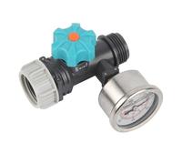 Válvula reguladora de presión de agua ajustable G3/4 pulg., reductor de presión con manómetro, controlador de riego for invernaderos y jardines.