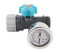 Válvula reguladora de presión de agua ajustable G3/4 pulgadas con manómetro Control visualizado para de riego de jardín de invernadero Material POM 8,5x5 cm