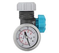 Válvula reguladora de presión de agua ajustable G3/4in con manómetro, controlador de riego de jardín de invernadero para riego de jardín, remolque de viaje RV Caomper