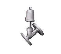 válvula solenoide 1-1/4" Tipo de brida de acero inoxidable 304 válvula de asiento de ángulo neumático normalmente cerrada PTFE(Doble acting)