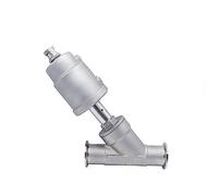 válvula solenoide 1/2 "3/4" 1 pulgada 304 acero inoxidable neumático de instalación rápida válvula de asiento de ángulo válvula de asiento de ángulo 16bar sellado PTFE(1/2",Single acting)