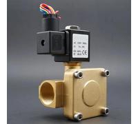 Válvula solenoide 220V 24V válvula de agua Normalmente cerrada/abierta Válvulas compresor aire alta temperatura G1/2" 3/4" 1"(AC220V-NBR,DN40 Normally closed)