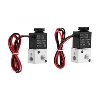 Válvula Solenoide 3V1-06 NC, 12 V/24 V CC, 3 Vías, 2 Posiciones, 1/8 De Pulgada BSP, Normalmente Cerrada, Válvula De Bola Eléctrica Neumática.(12V)