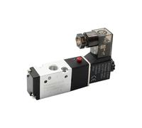 Válvula Solenoide 3V110-06 de 1/8 ", Control de aire neumático de 3/2 vías, cuerpo de aluminio magnético de Gas eléctrico, DC12V 24V AC110V 220V(3V110-06,AC220)